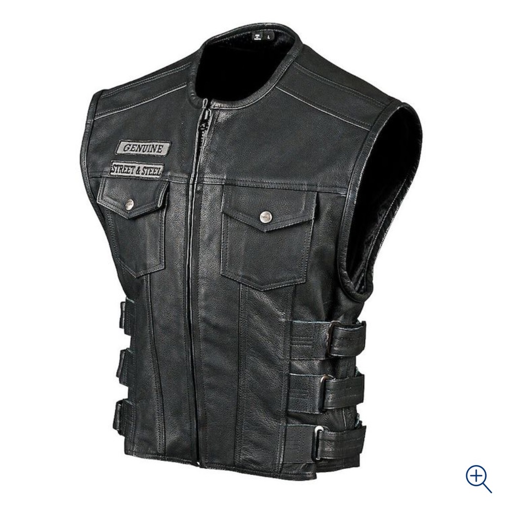 Street & Steel Anarchy Leather Vest 2XL